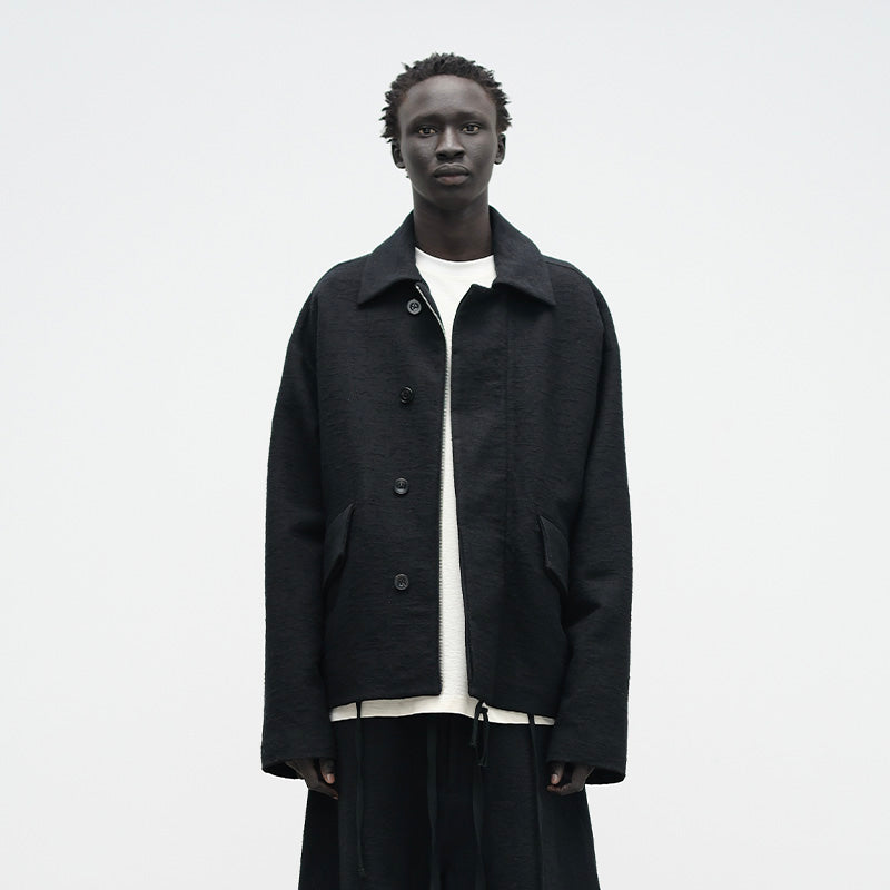 TEXTURED DROP-SHOULDER JACKET