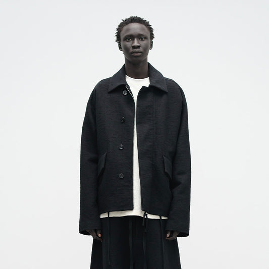 TEXTURED DROP-SHOULDER JACKET
