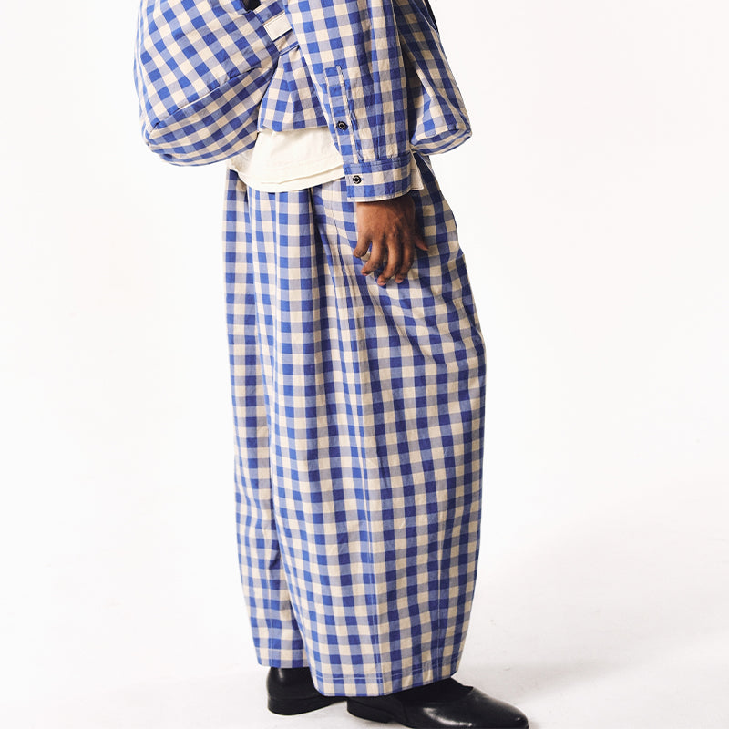 CHECKERED CROPPED PANTS