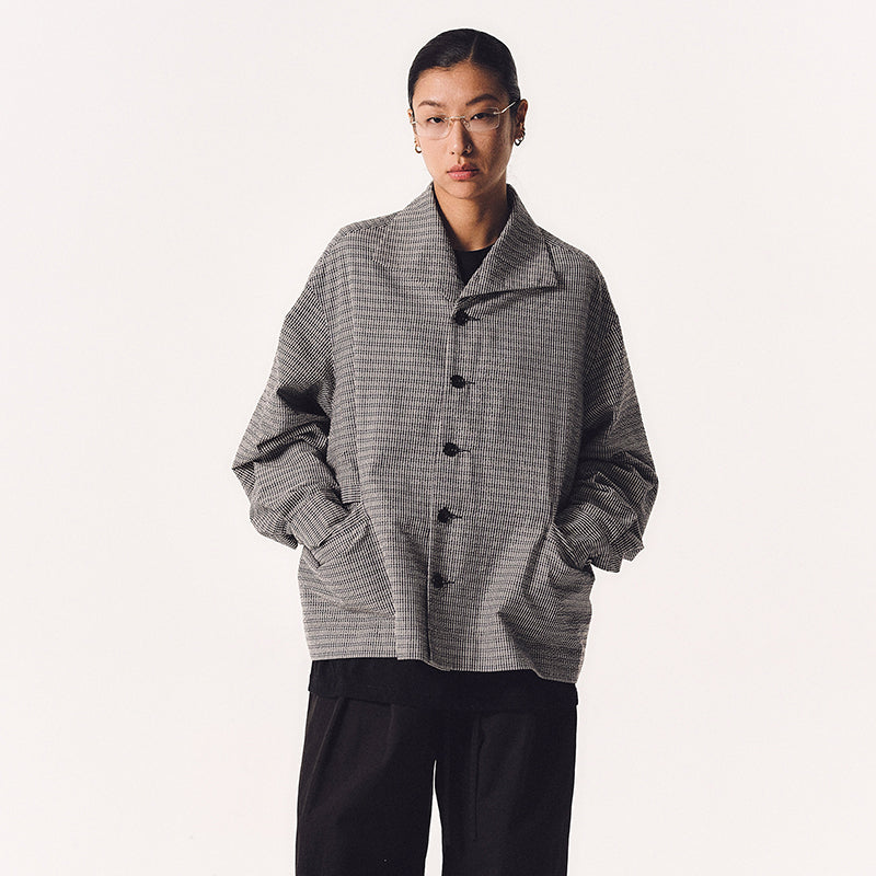 OVERLAPPING COLLAR JACKET