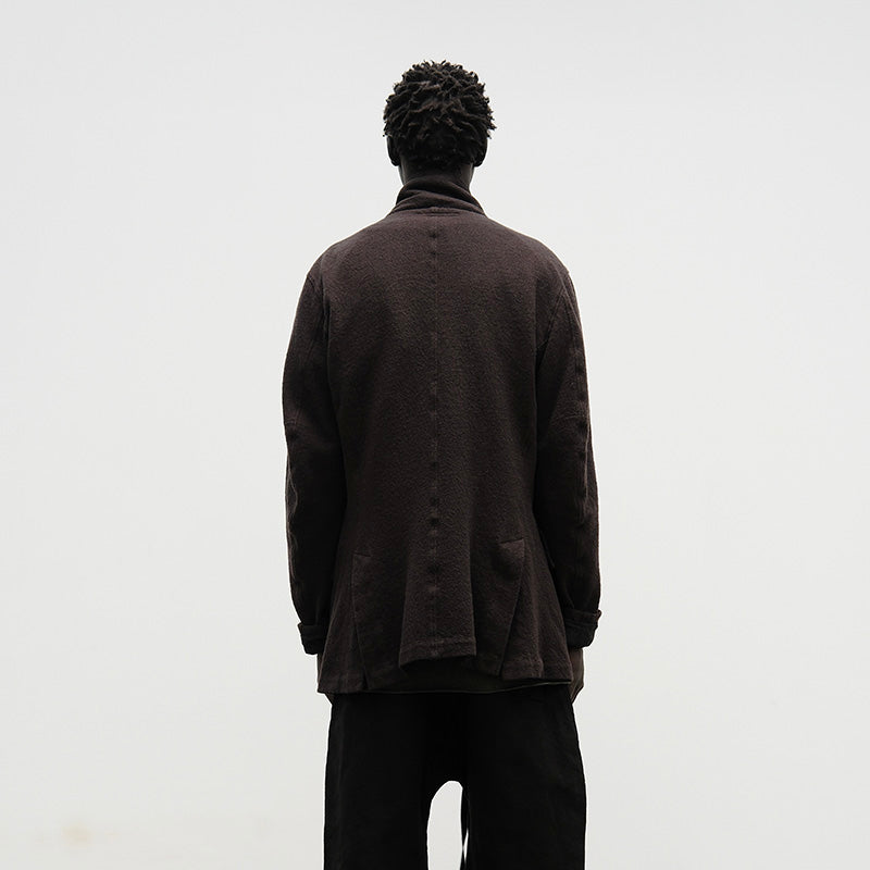FELTED STAND-COLLAR BLAZER