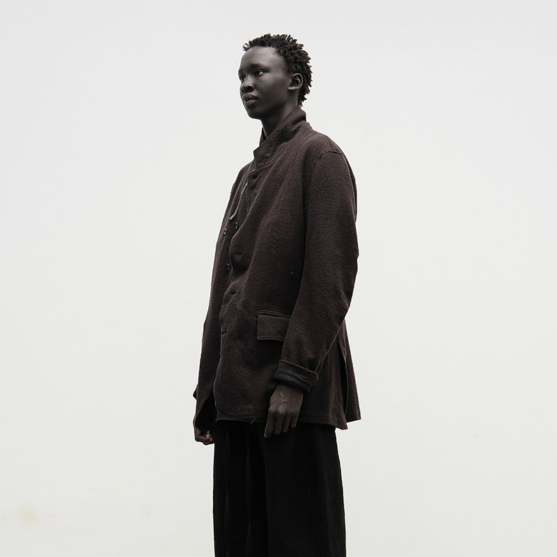 FELTED STAND-COLLAR BLAZER