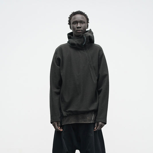 SLANT-PLACKET PULLOVER