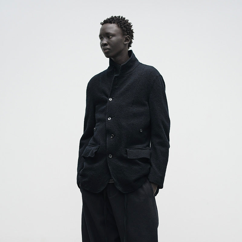 FELTED STAND-COLLAR BLAZER