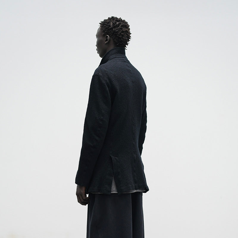 FELTED STAND-COLLAR BLAZER