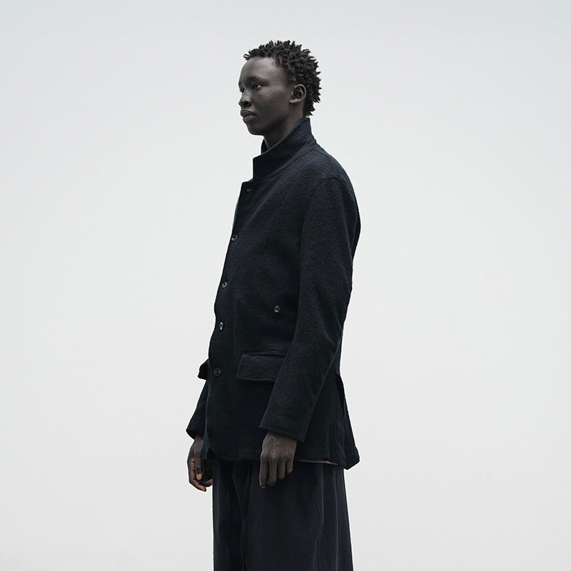 FELTED STAND-COLLAR BLAZER